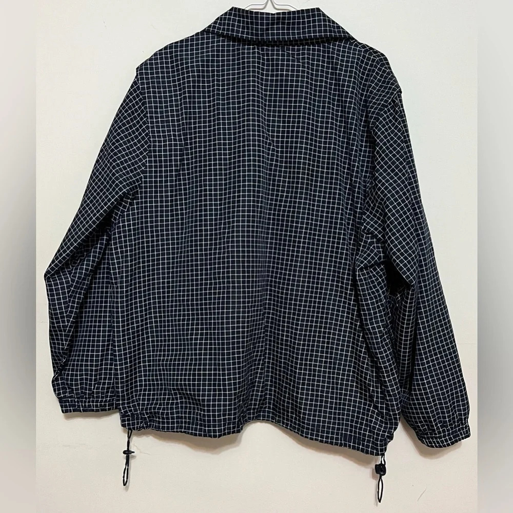 Catalina vintage wind light rain jacket coat. Navy White Medium - Picture 3 of 10